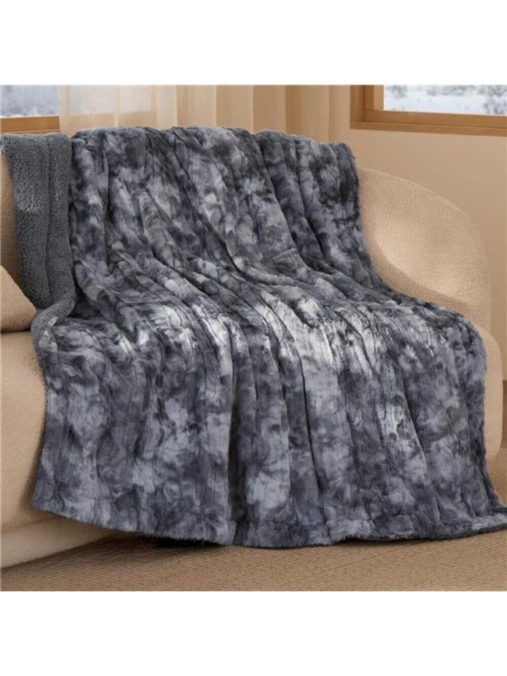 Tie Dye Throw Blanket Sherpa Fleece Plush Cozy Warm Blanket